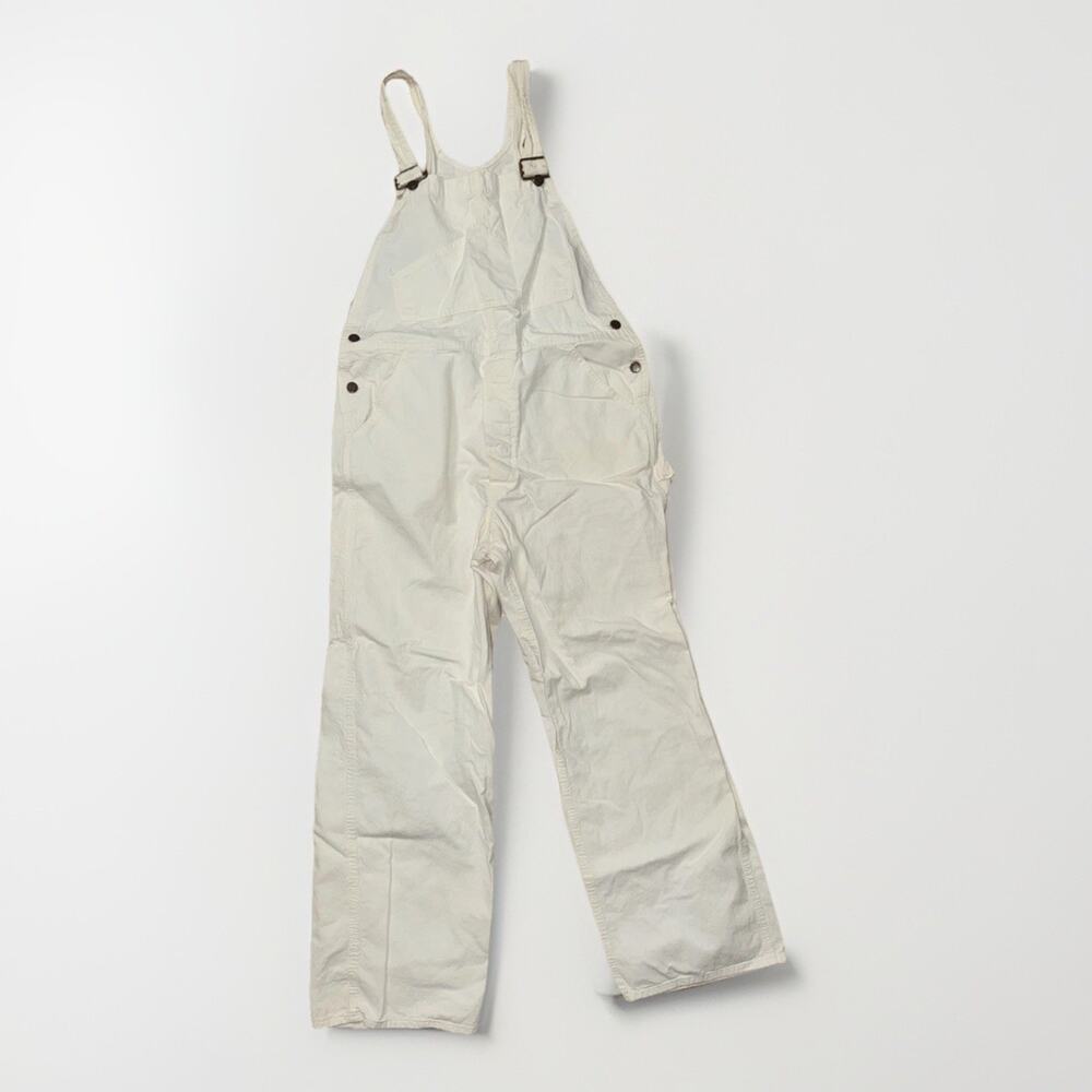Sears Men's Cream/Off-White Canvas Overalls